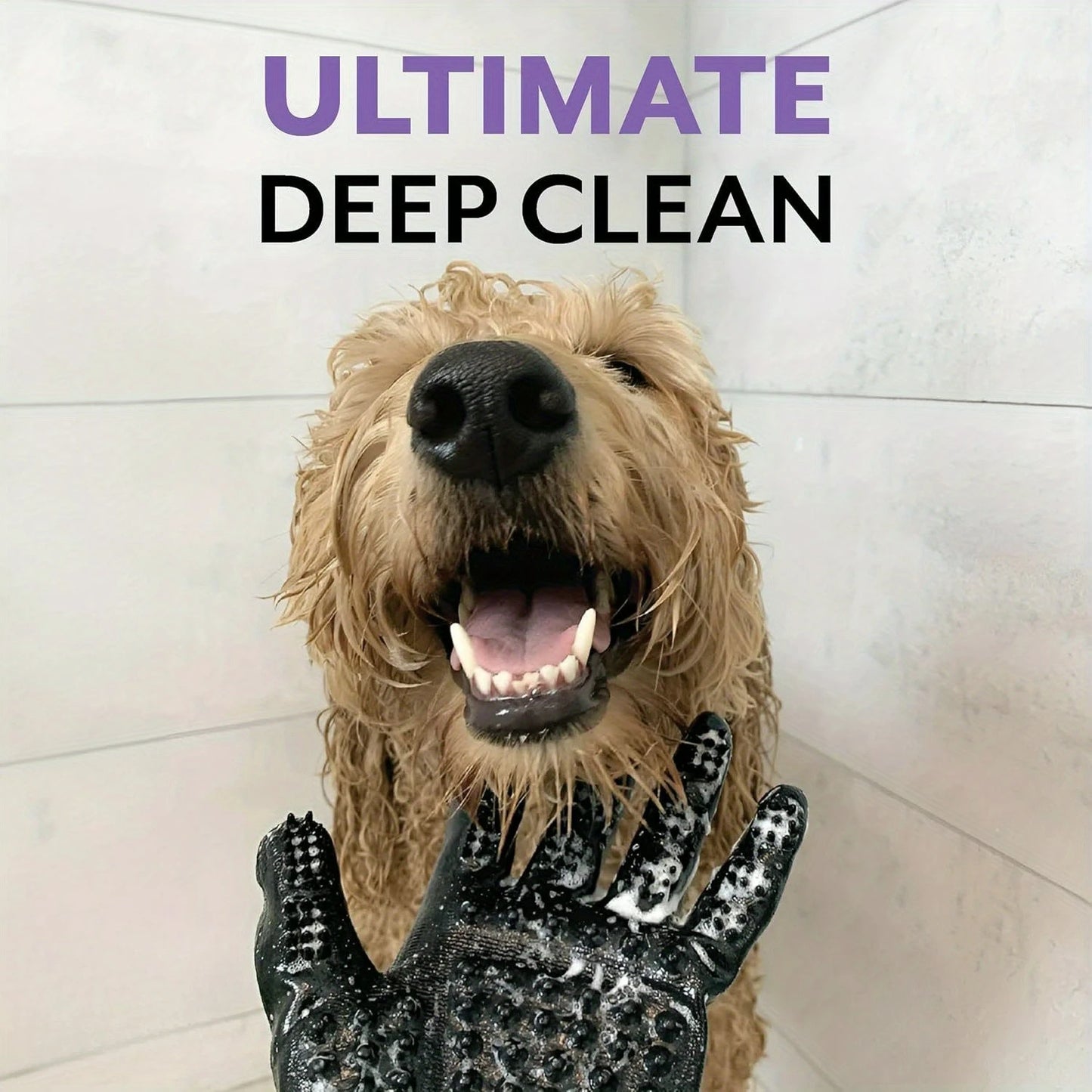 Gentle Pet Grooming Glove for Cats, Dogs & Horses