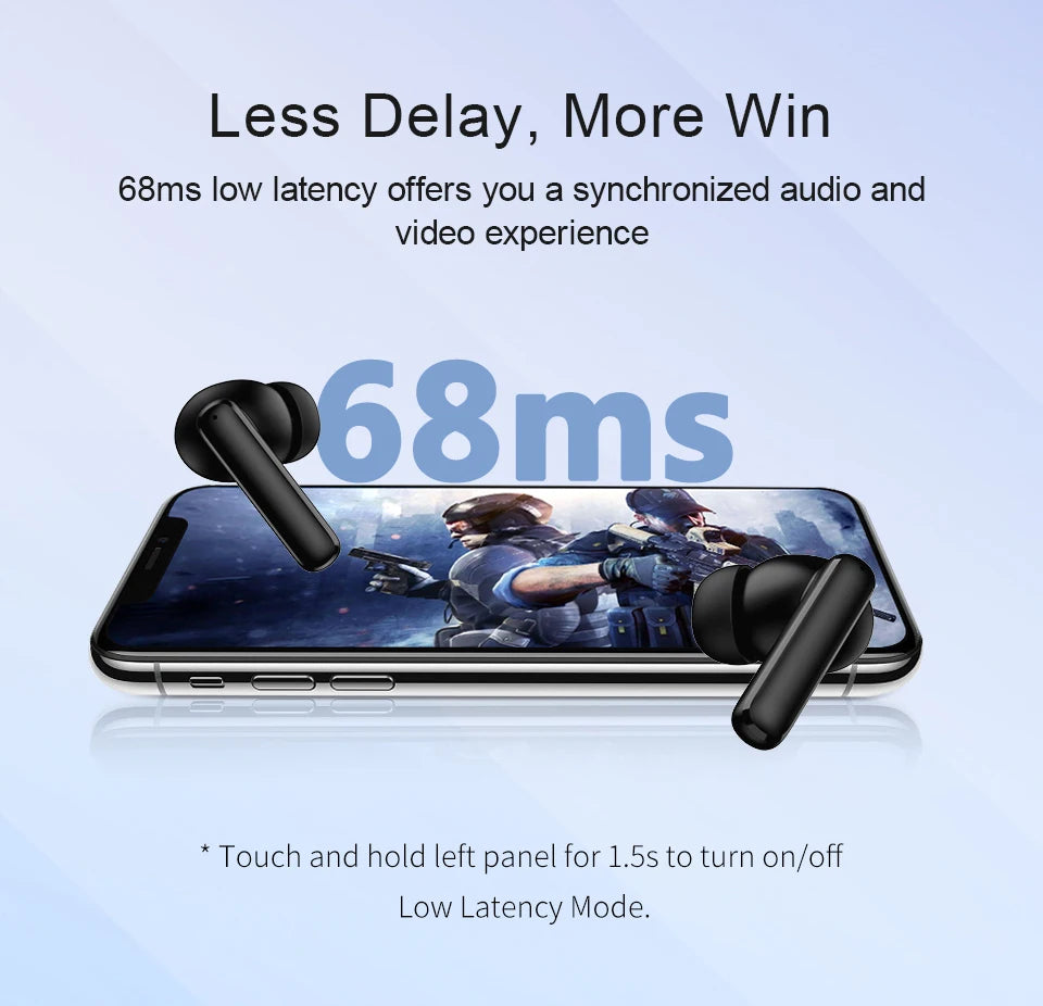 Bluetooth 5.3 Noise Cancelling Earphones with 30-Hour Battery