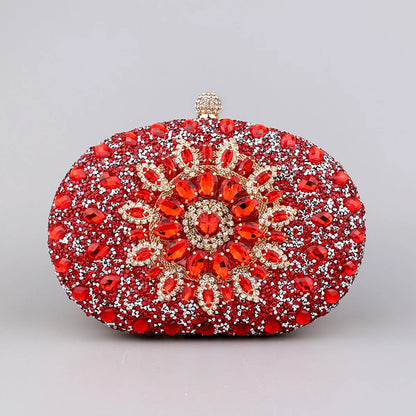 Flower Rhinestones Evening Bag