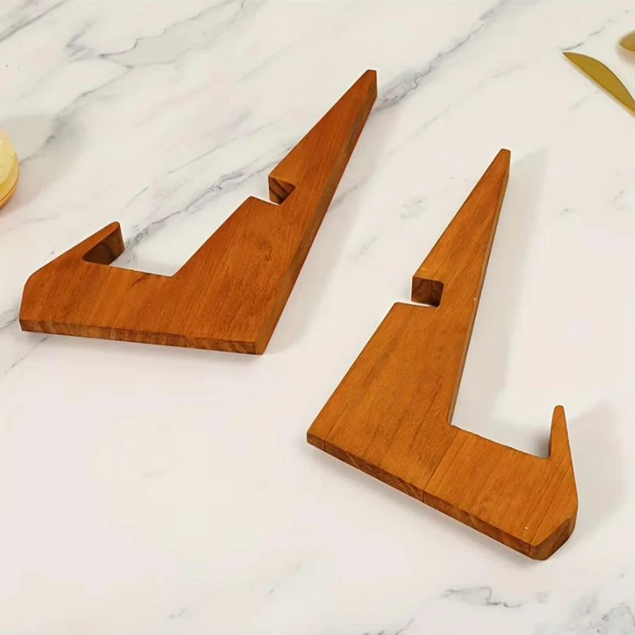 Wooden Cookbook & Tablet Stand