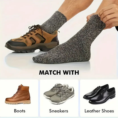 Men’s Thick Winter Crew Socks 5 Pairs