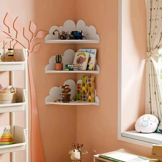 Cloud-Shaped Floating Wall Shelf
