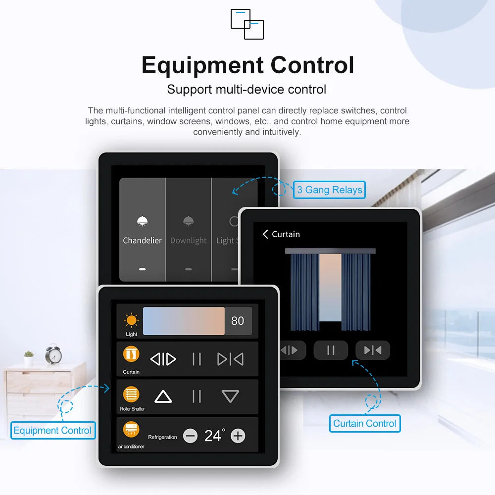 Smart Zigbee Touch Screen Scene Control Panel