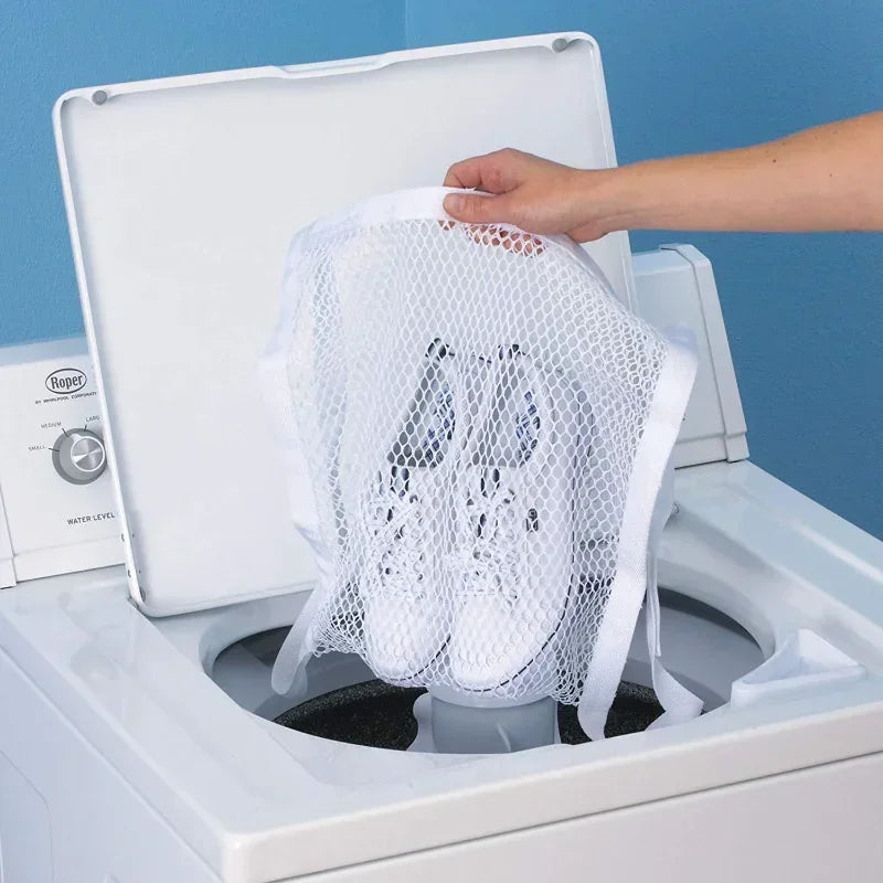 White Mesh Shoe Laundry & Dryer Bag