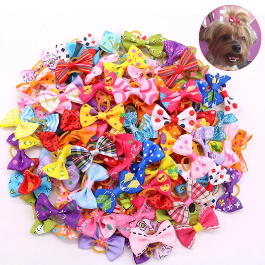 10Pcs Cute Pet Hair Bow Accessories