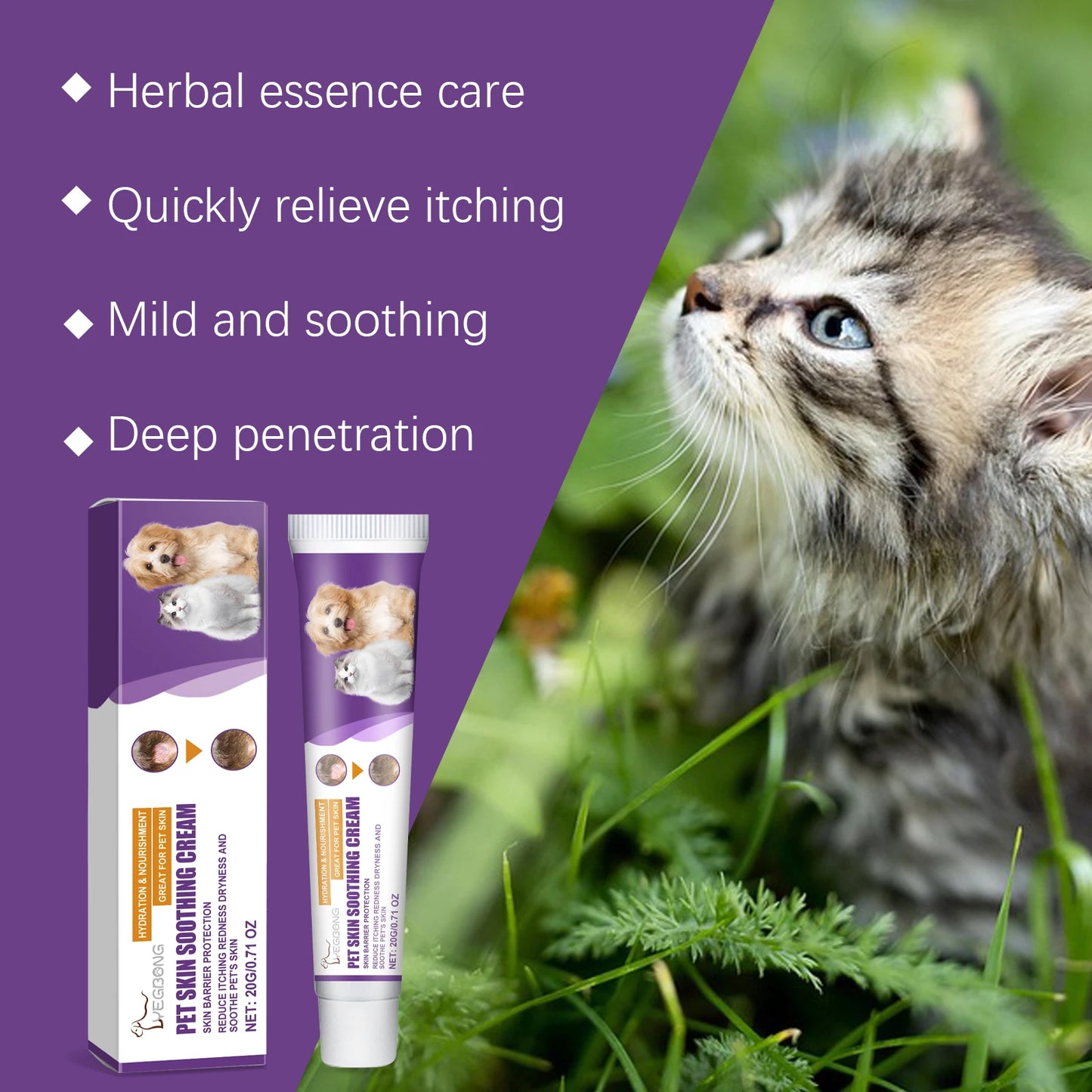 Natural Soothing Skin, Nose & Paw Balm for Dogs & Cats – 20g