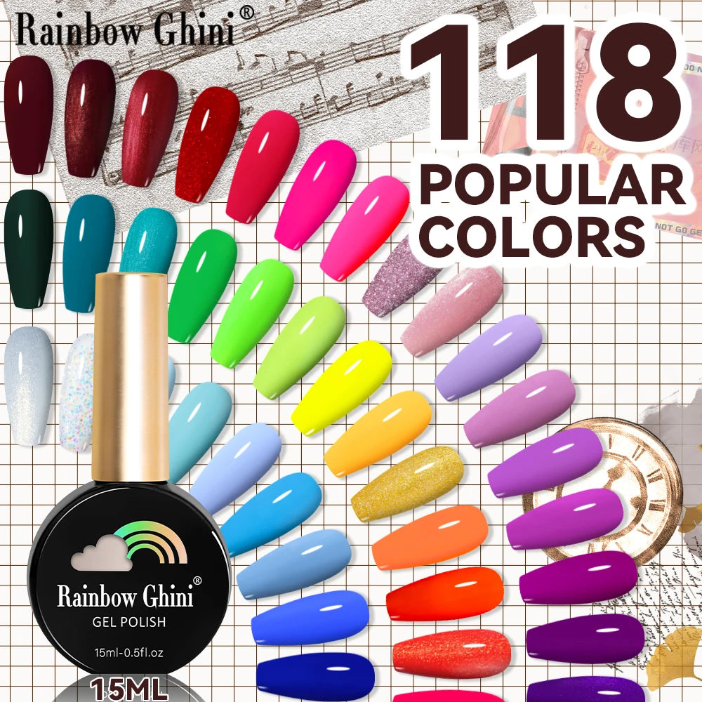 Rainbow Ghini 15ML HEMA & TPO Free Gel Nail Polish