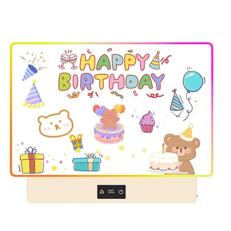 Kids LED Writing Board – Adjustable Brightness Glow Drawing Pad with Neon Pens