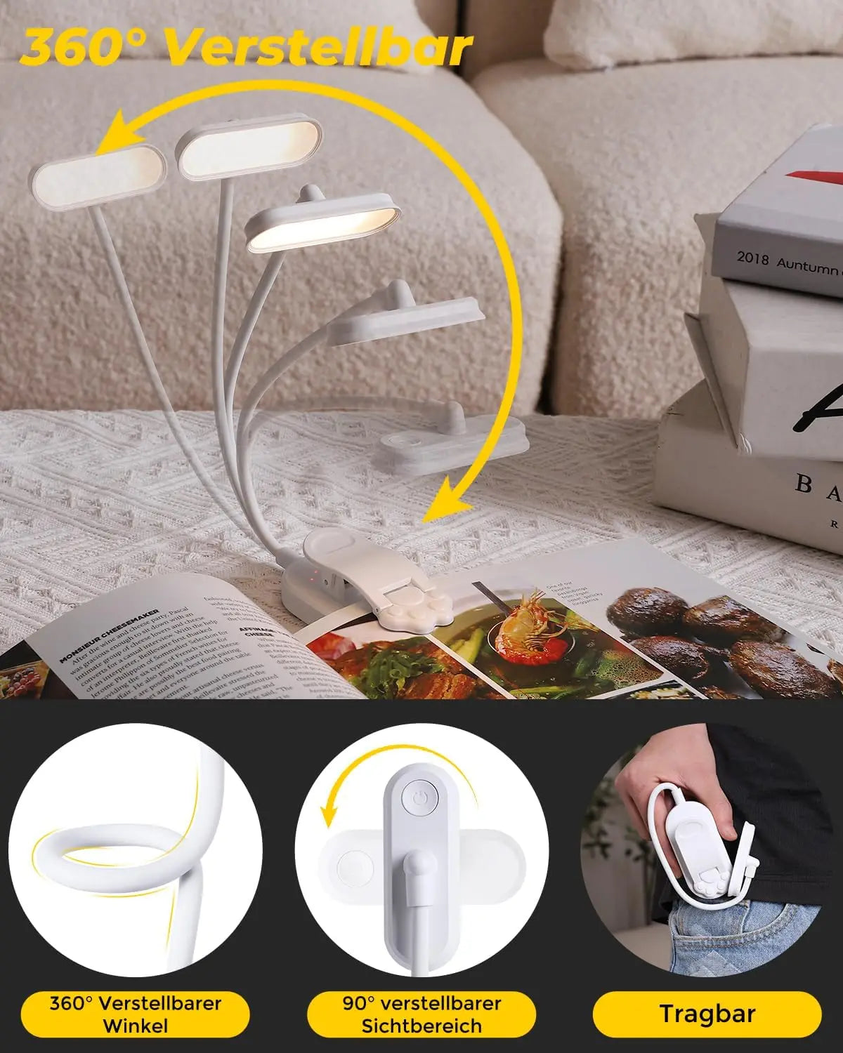USB Rechargeable LED Book Light