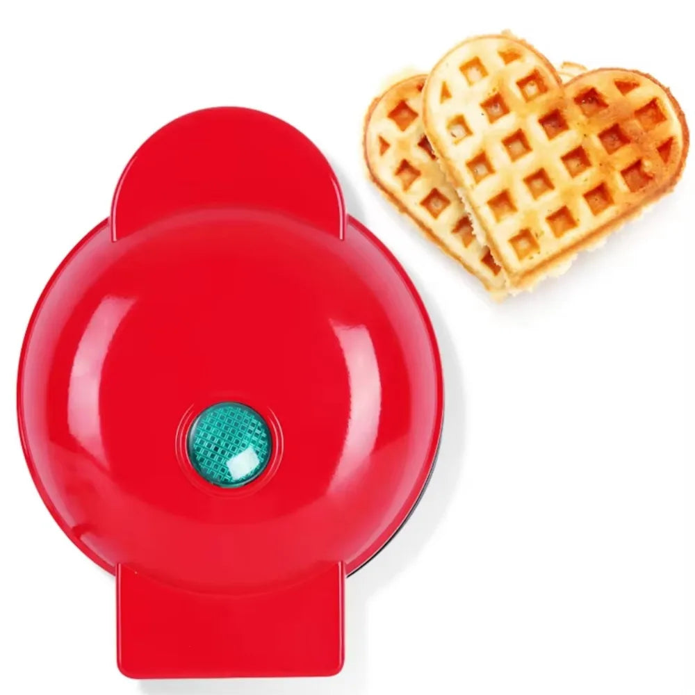Compact Electric Heart-Shaped Waffle Maker
