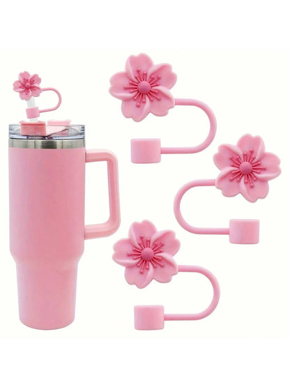 Flower Silicone Straw Cover for Stanley Cup