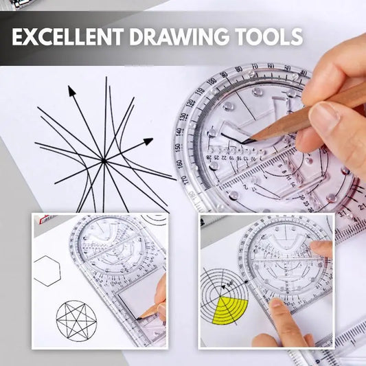 Multifunctional Geometric Drawing Ruler