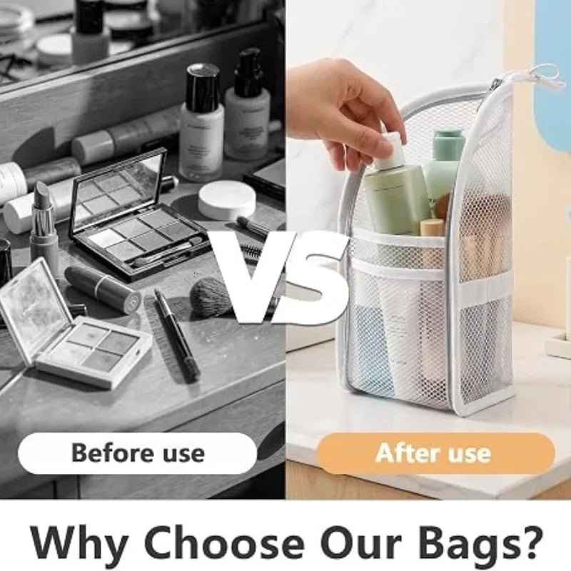Standing Mesh Toiletry Travel Bag