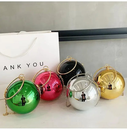 Metallic Sphere Evening Clutch Bag