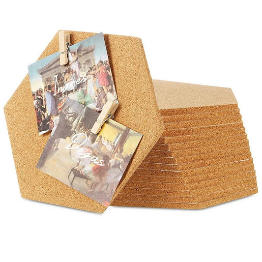 Hexagon Cork Memo Board Tiles