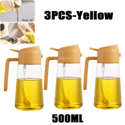 2-in-1 Oil Sprayer & Dispenser Bottle for Cooking