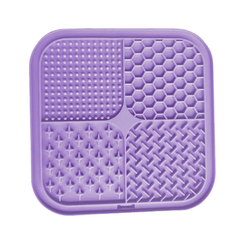 Silicone Pet Licking Mat Slow Feeder with Suction Cups