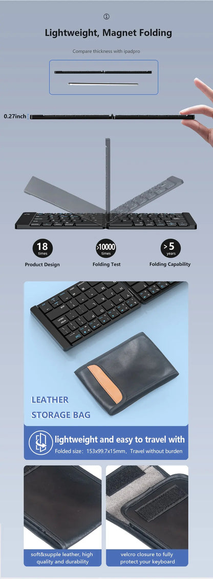 Mini Foldable Bluetooth Keyboard