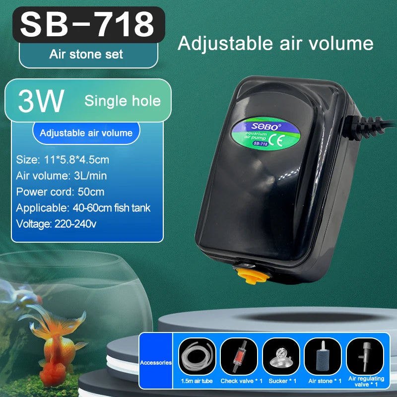 SOBO Silent Aquarium Air Pump