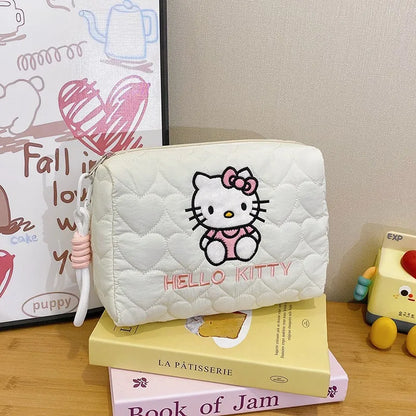Hello Kitty Quilted Makeup Storage Bag