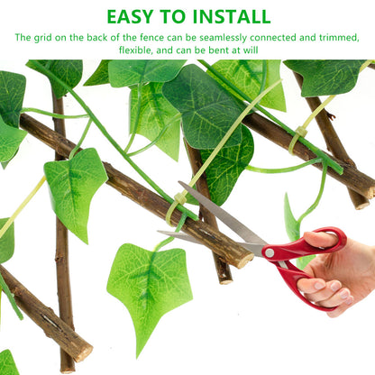 Expandable Artificial Ivy Privacy Fence