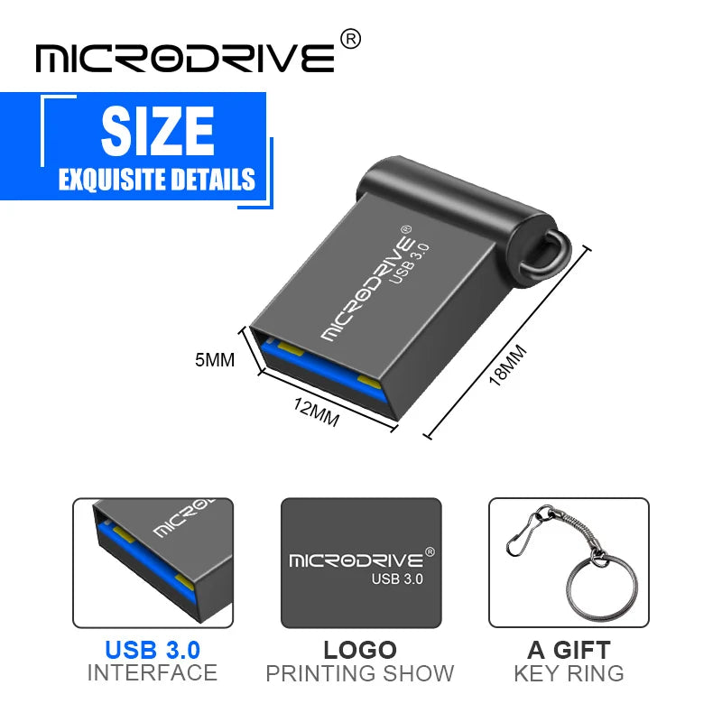 MicroDrive USB 3.0 Mini Flash Drive
