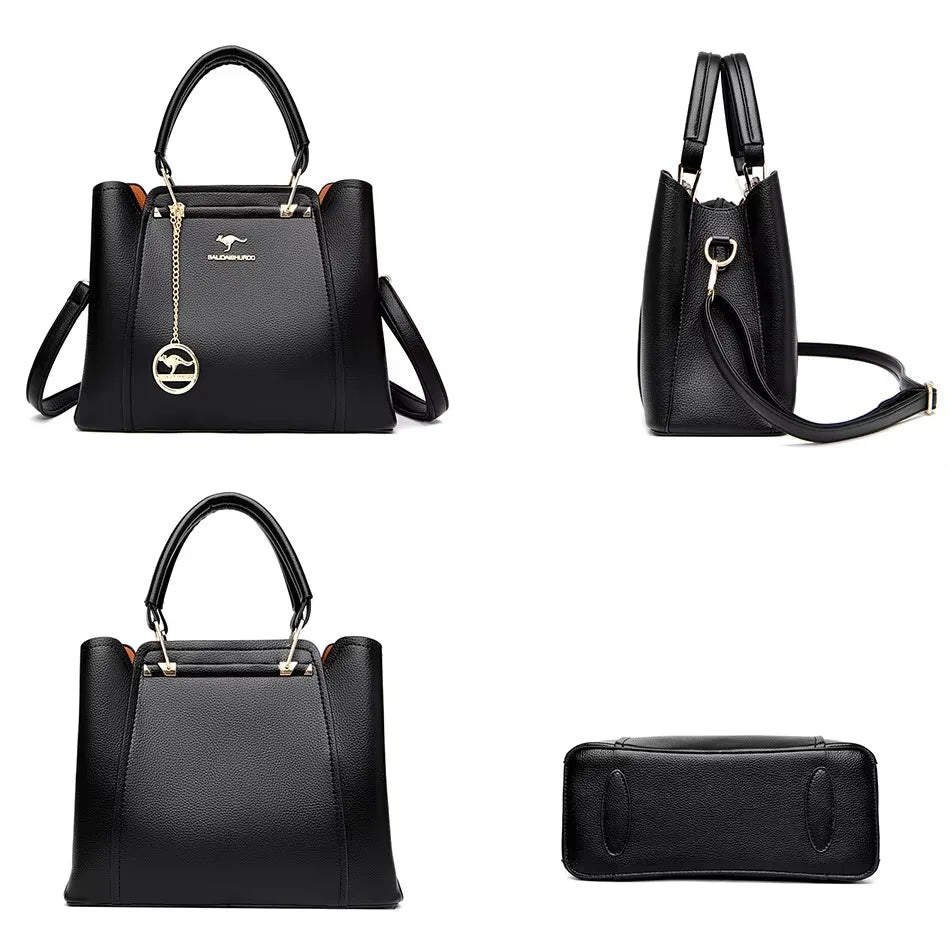 Large Capacity Women’s Leather Tote Handbag