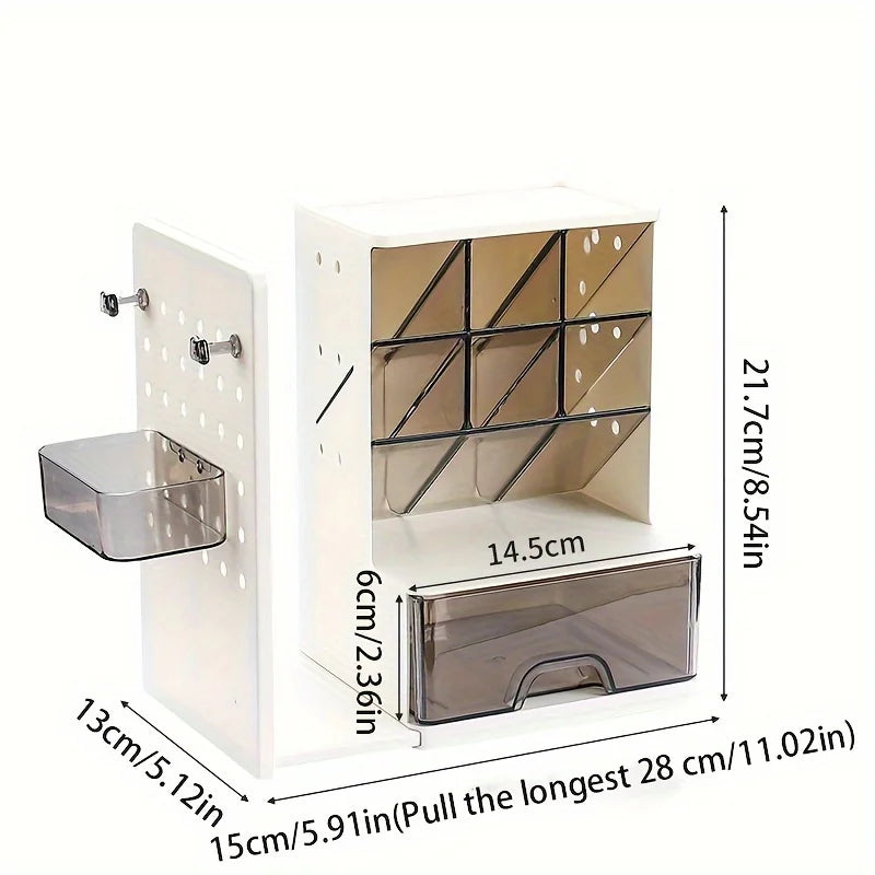 Multifunctional Desk Organizer with Retractable Bookend