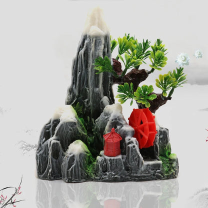 Resin Aquarium Mountain Cave Ornament