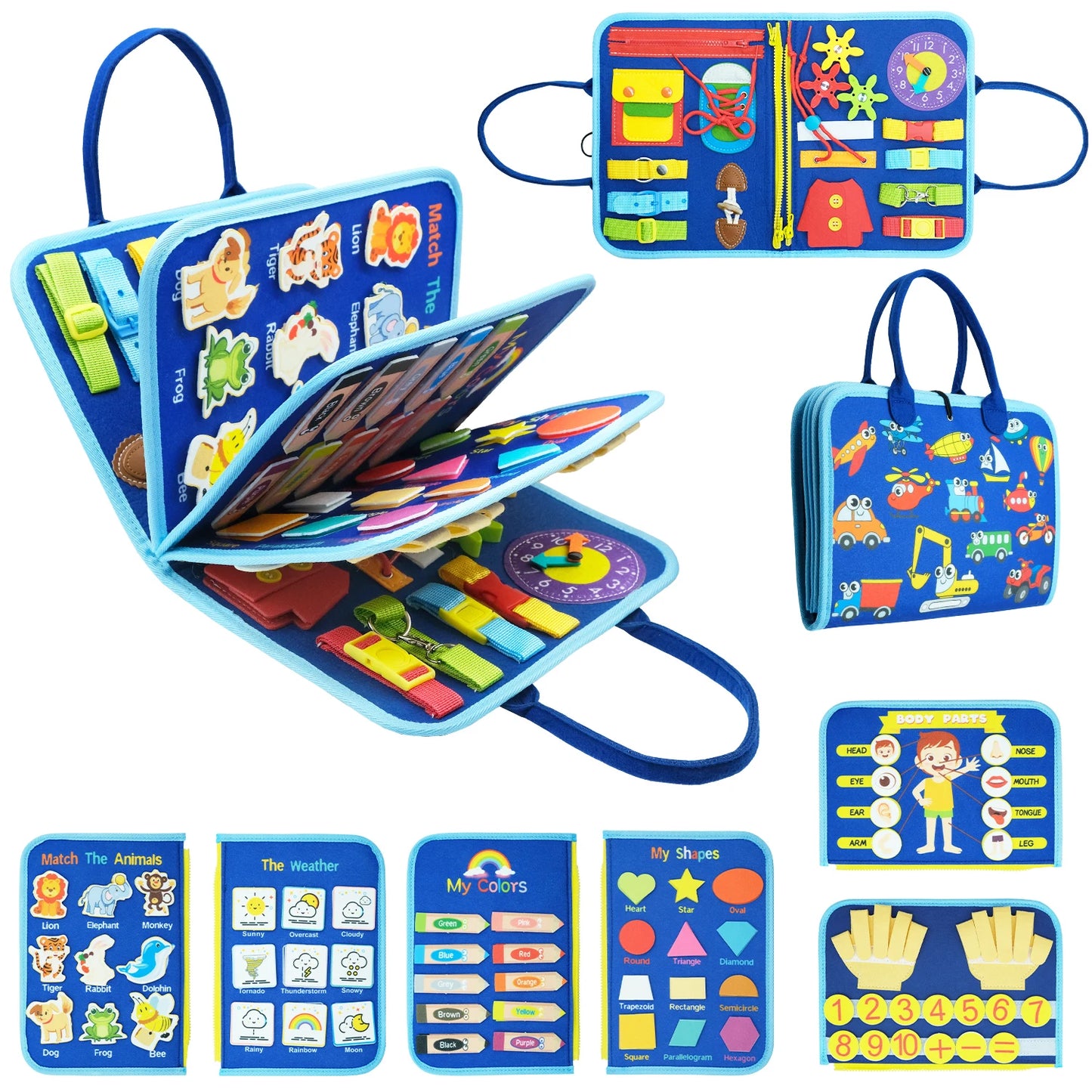 Montessori Busy Board Sensory Activity Toy