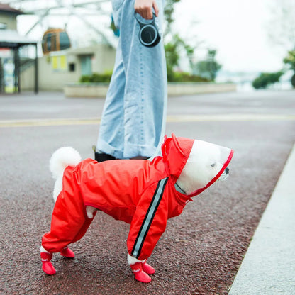Full Coverage Hooded Rain Suit for Dogs