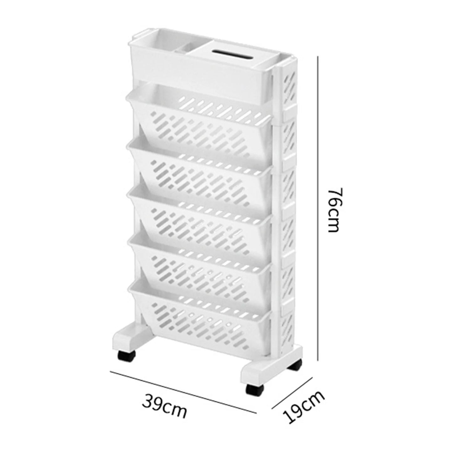 Movable Rotating Bookshelf Organizer