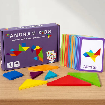 Wooden Tangram Puzzle Game for Kids