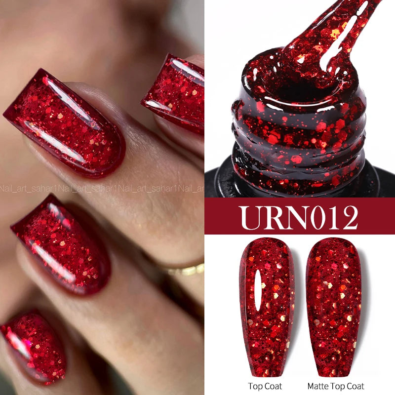 UR SUGAR 7.5ml Glitter Nude Gel Nail Polish