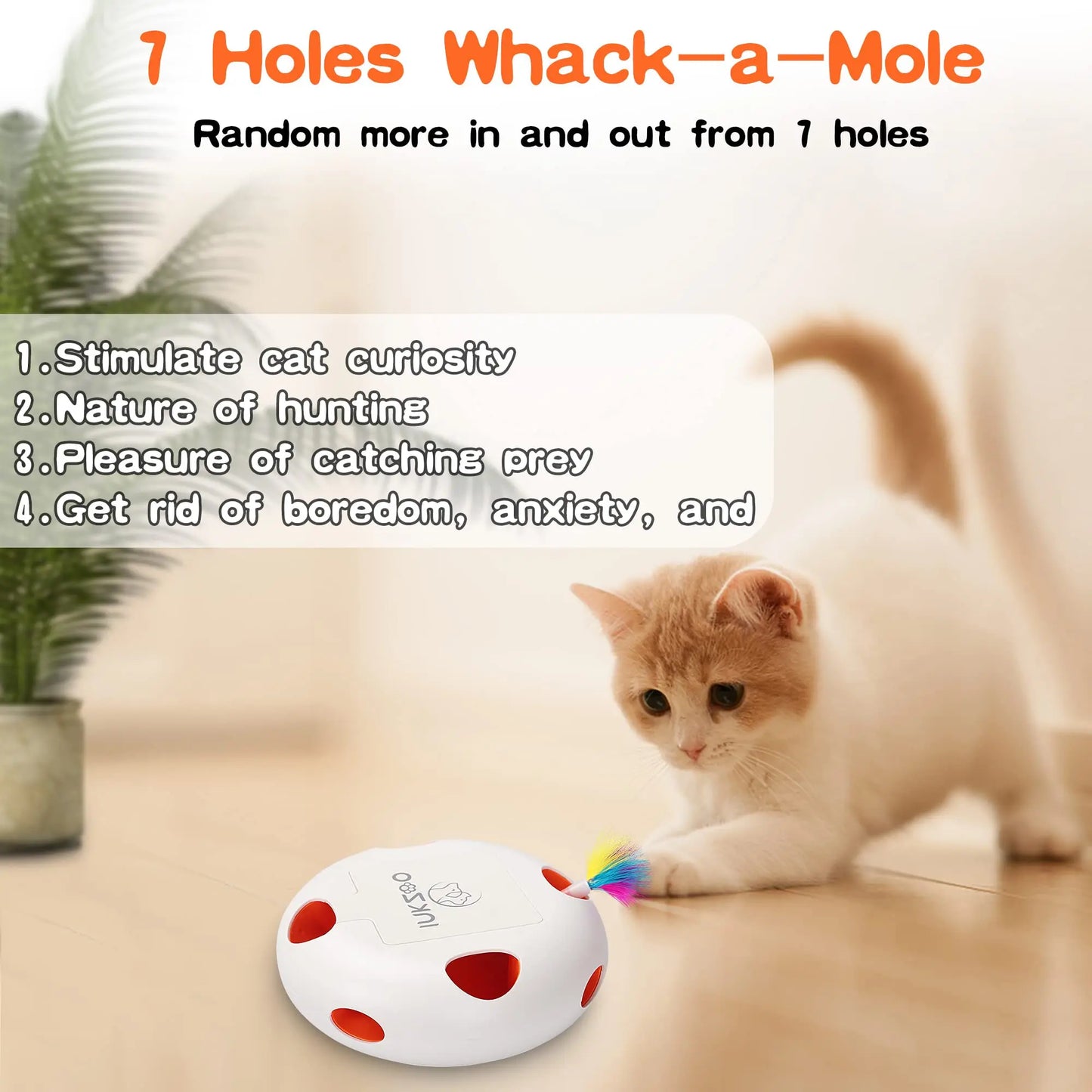 Interactive Whack-A-Mole Cat Toy