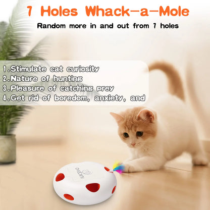Interactive Whack-A-Mole Cat Toy