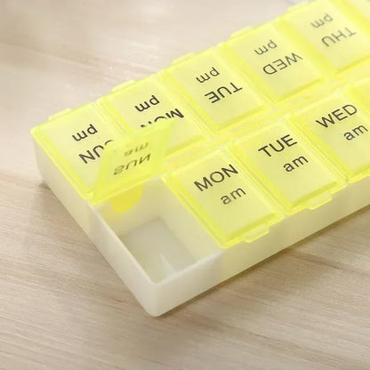 14 Grids 7 Days Weekly Pill Case