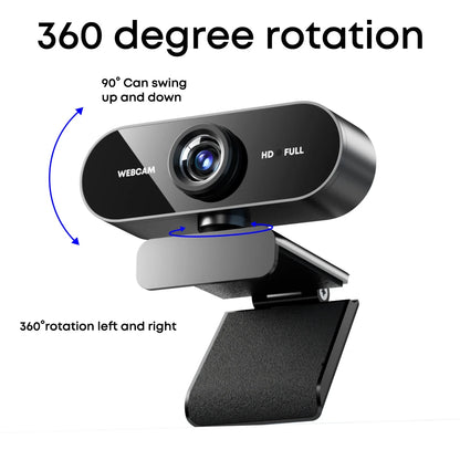 1080P FHD USB Webcam with Microphone for PC