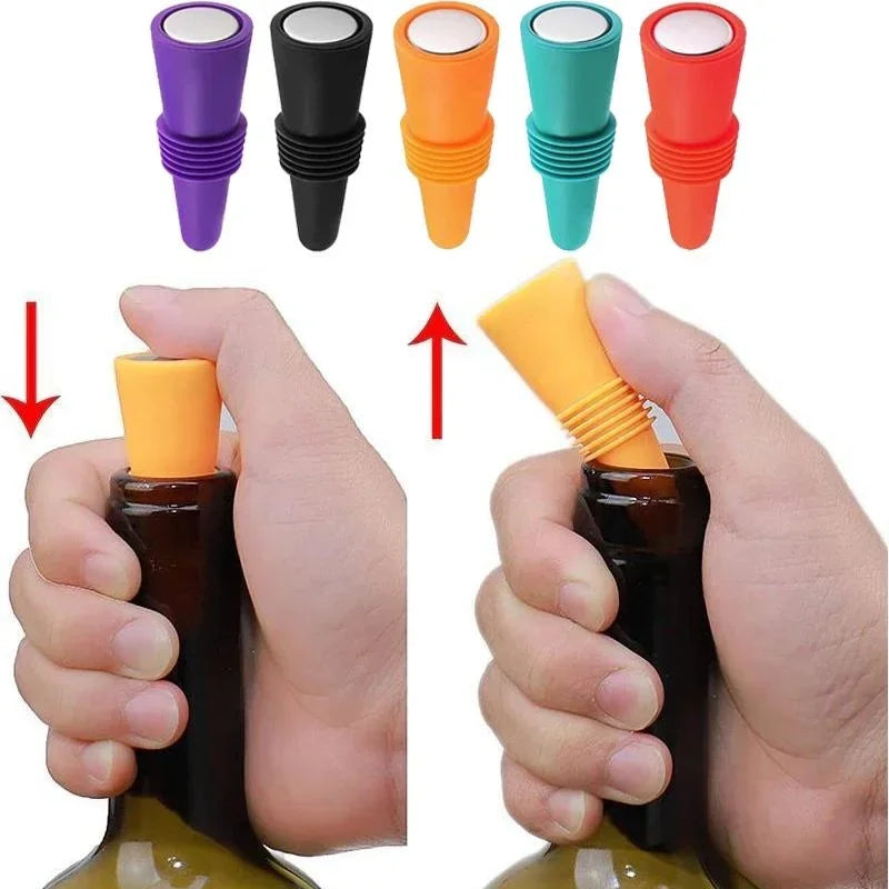 Silicone Wine Bottle Stopper Set