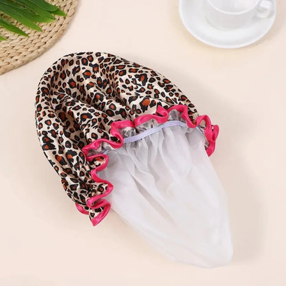 Waterproof Reusable Shower Cap for Women