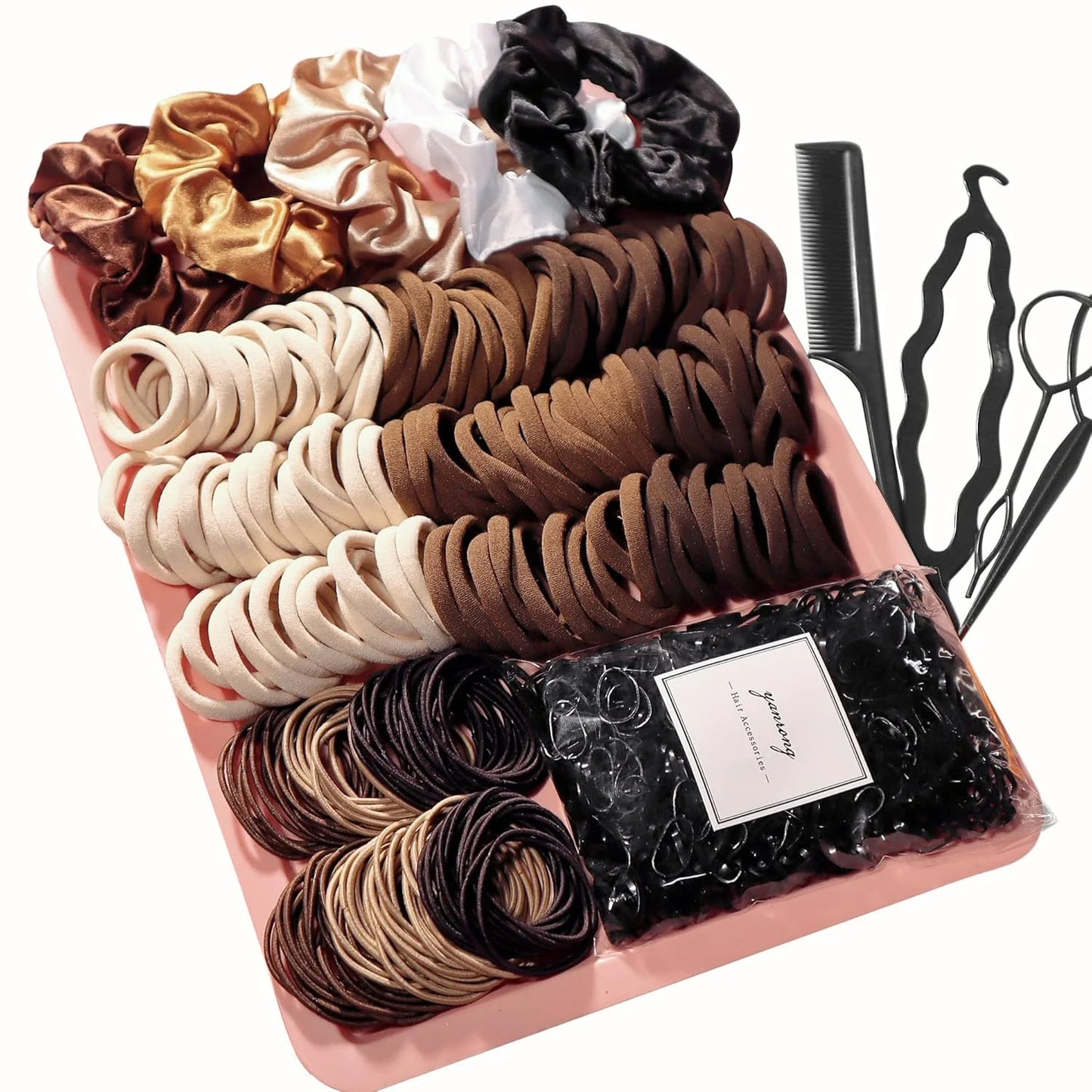 Brown Hair Accessories Set