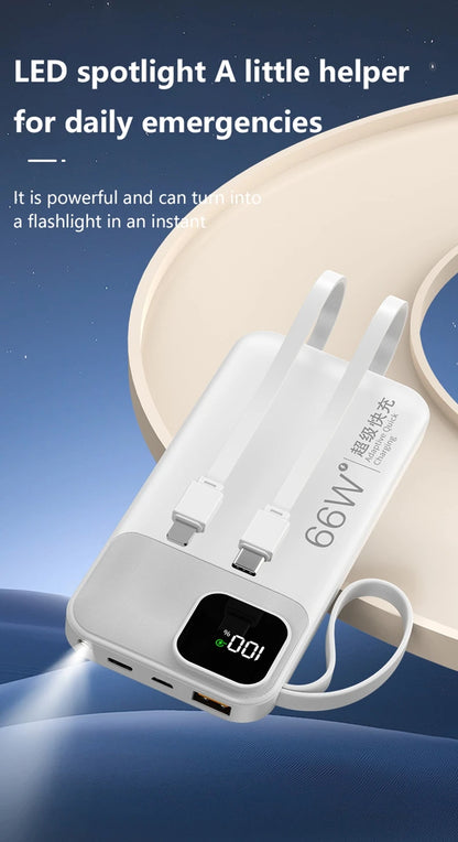 Portable High-Capacity Power Bank with Digital Display