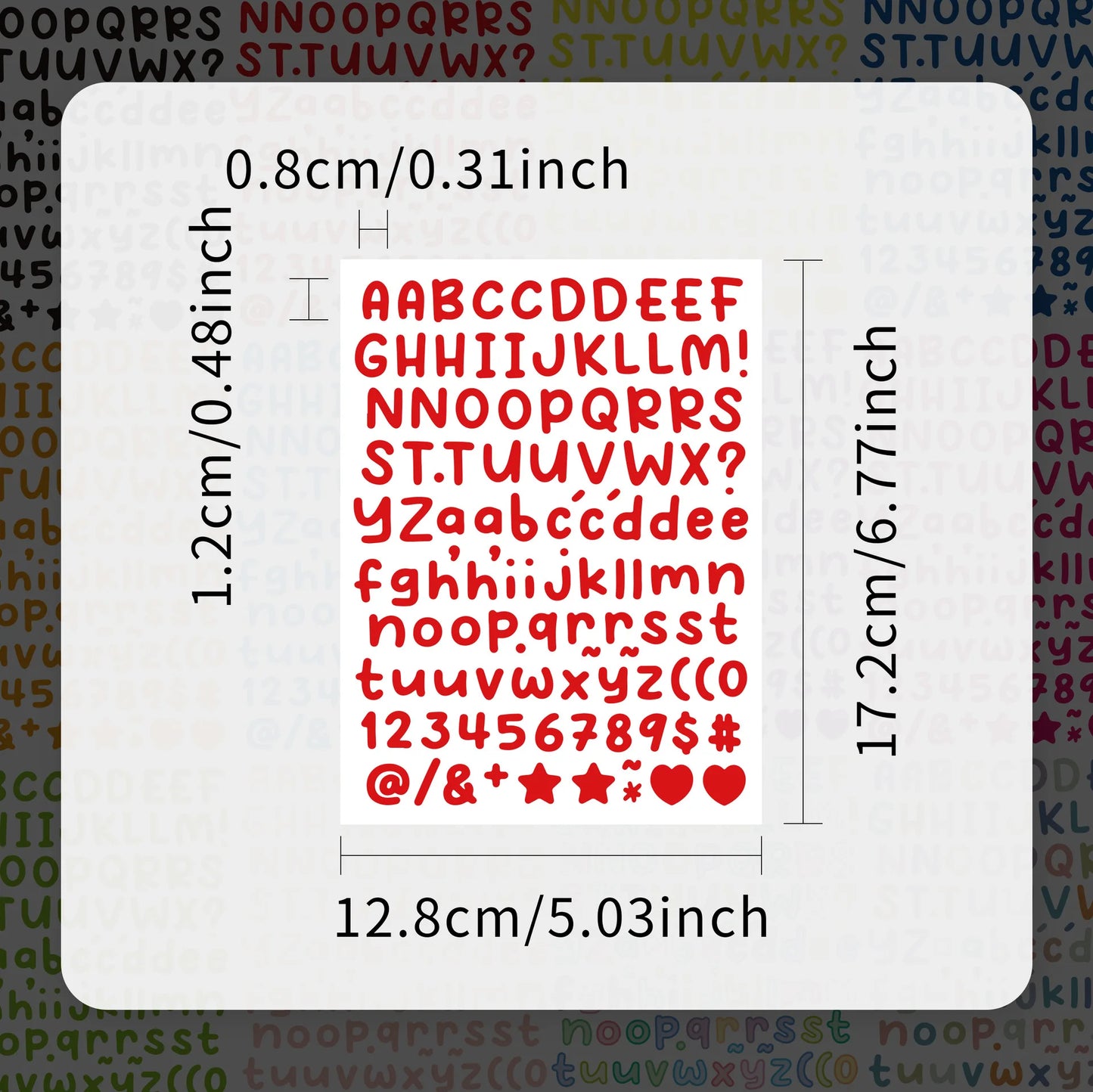 Mini Alphabet Letter Stickers