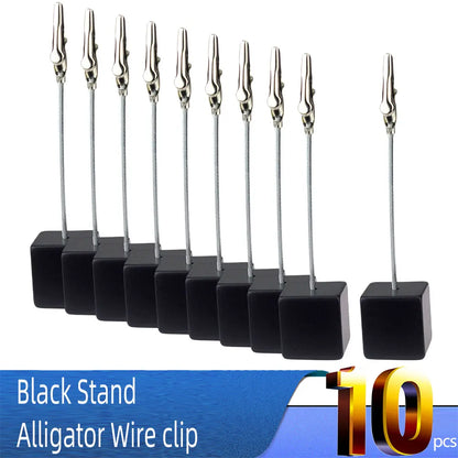 Color Cube Stand Alligator Wire Photo Clip