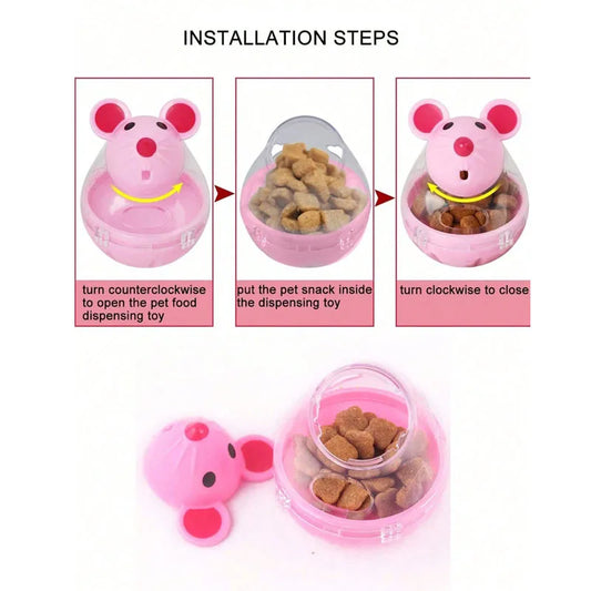 Rolling Mouse Treat Dispenser Toy for Cats & Dogs
