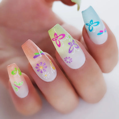 30 Sheets 3D Neon Nail Stickers