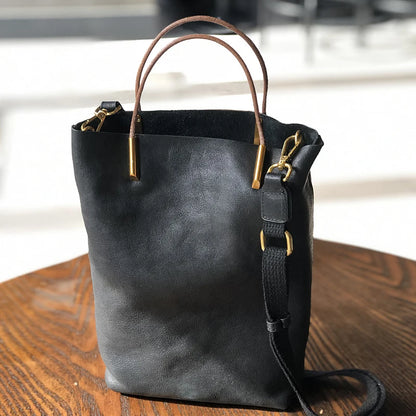 Johnature Genuine Cowhide Leather Shoulder Bag