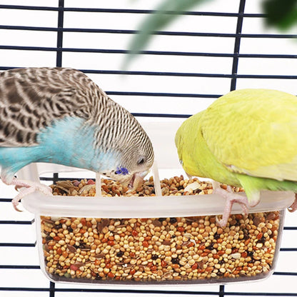 Transparent Spill-Proof Bird Feeder & Water Dispenser