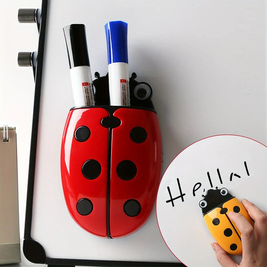 Ladybug Magnetic Pen Holder & Whiteboard Eraser