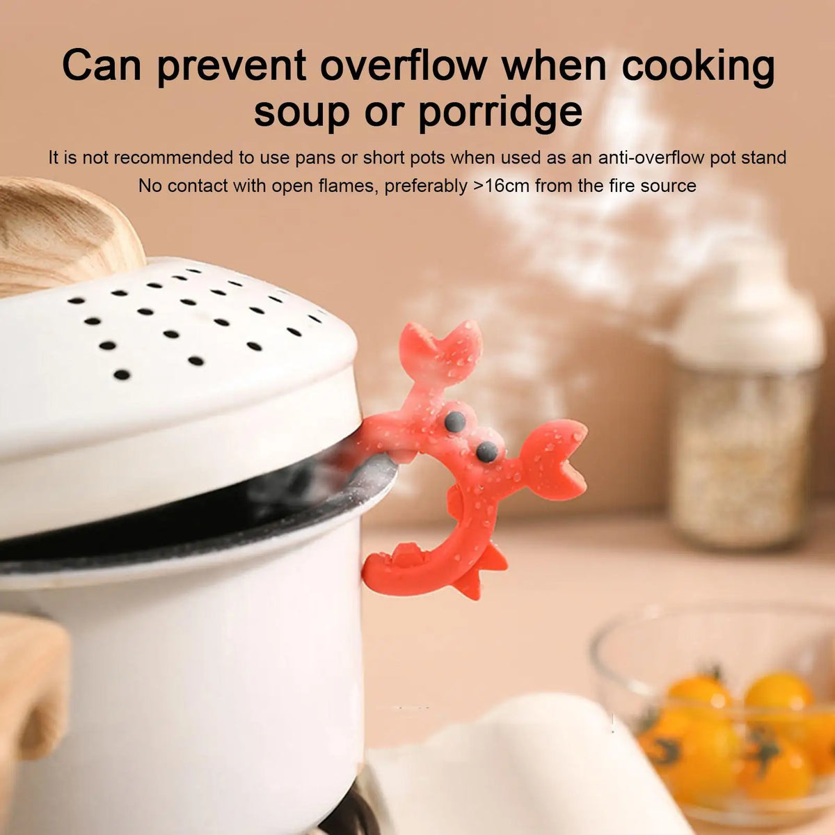 Crab Shaped Silicone Utensil Rest Holder
